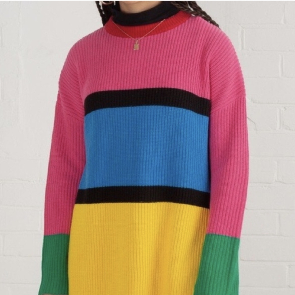 Lazy Oaf Multicolor Bright Stripe Knitted Jumper